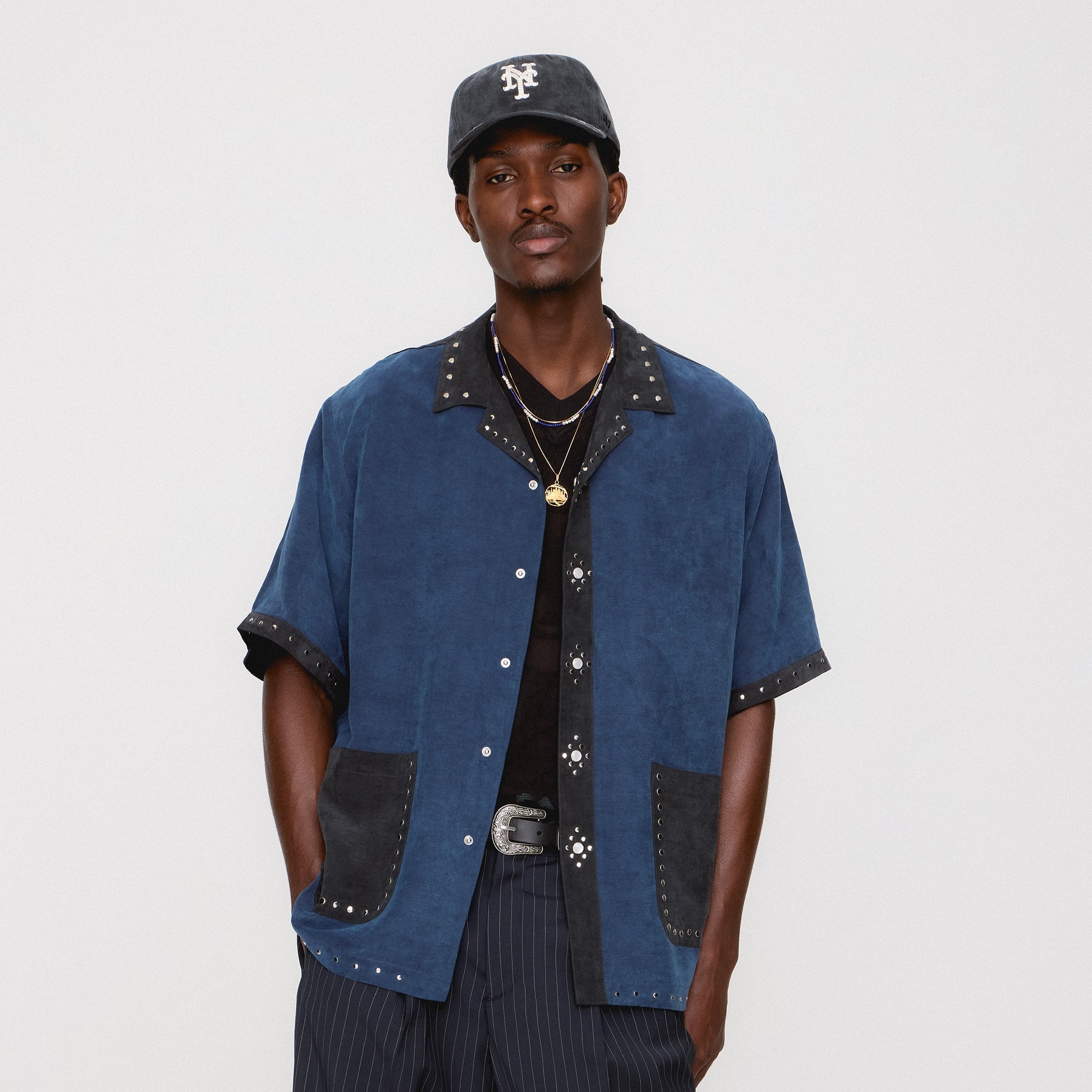 &Kin Sawyer Short Sleeve Camp Collar Shirt - Nocturnal | Kith Nocturnal