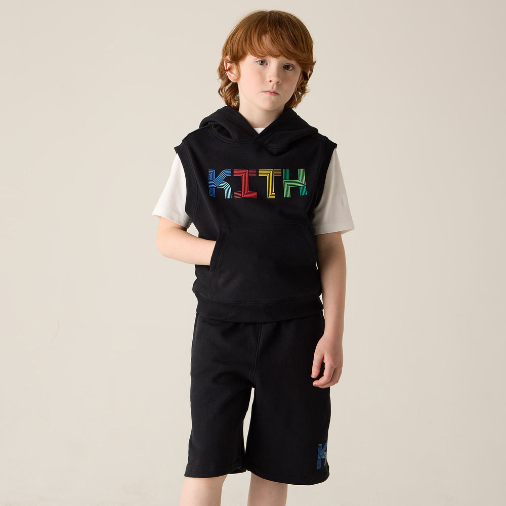 Kith Kids Pathways Sleeveless Hoodie - Black | Kith Black