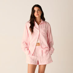 Kith Women Ora II Sheer Stripe Shirt - Abelia | Kith Abelia