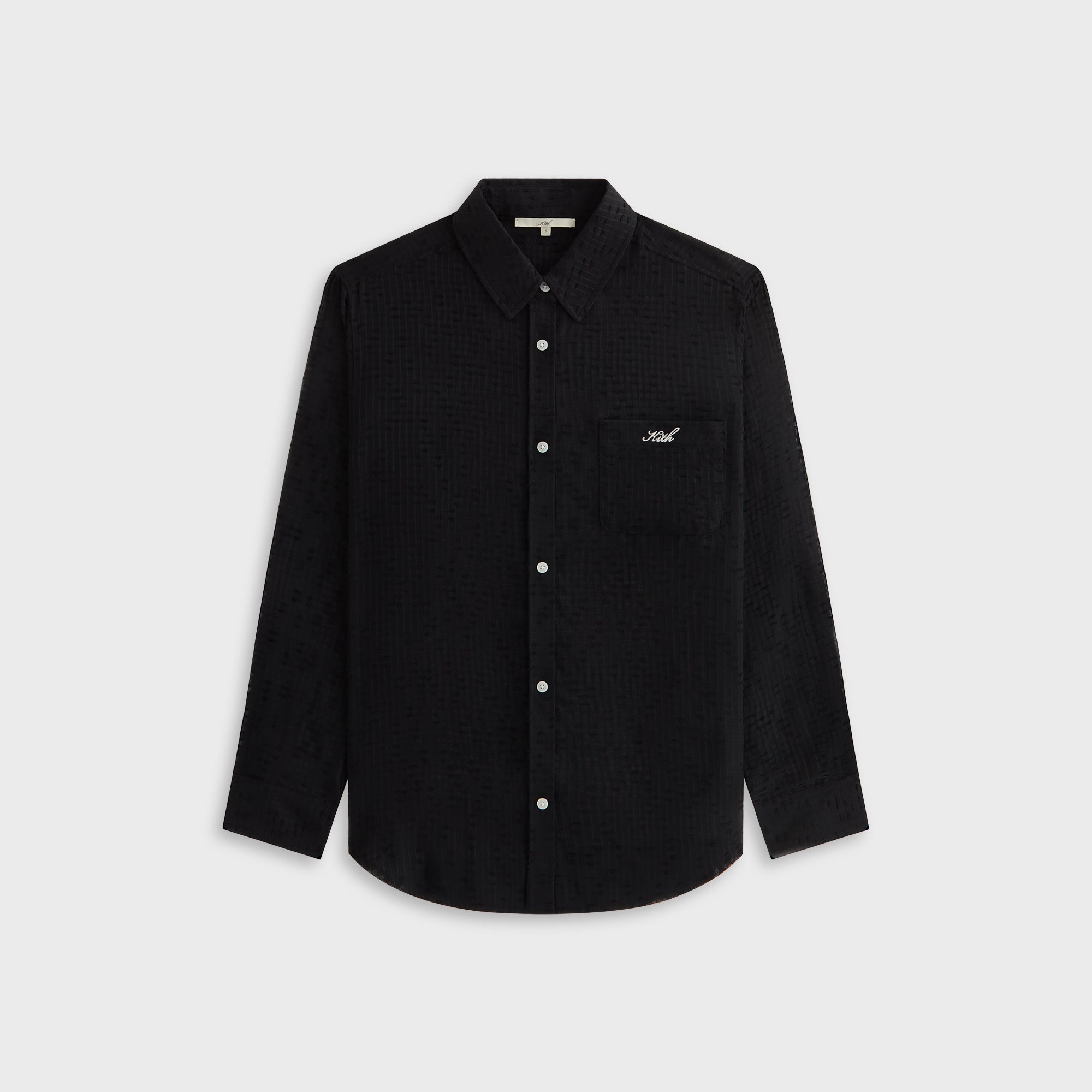 Kith Women Ora II Clipped Jacquard Shirt - Black | Kith Black