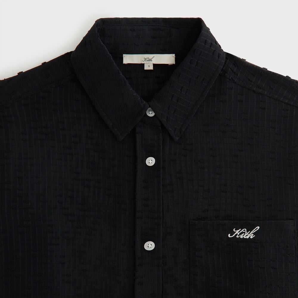 Kith Women Ora II Clipped Jacquard Shirt - Black | Kith Black