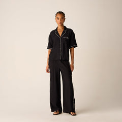 Kith Women Elena Snap Front Shirt - Black | Kith Black