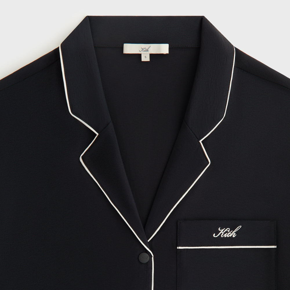 Kith Women Elena Snap Front Shirt - Black | Kith Black