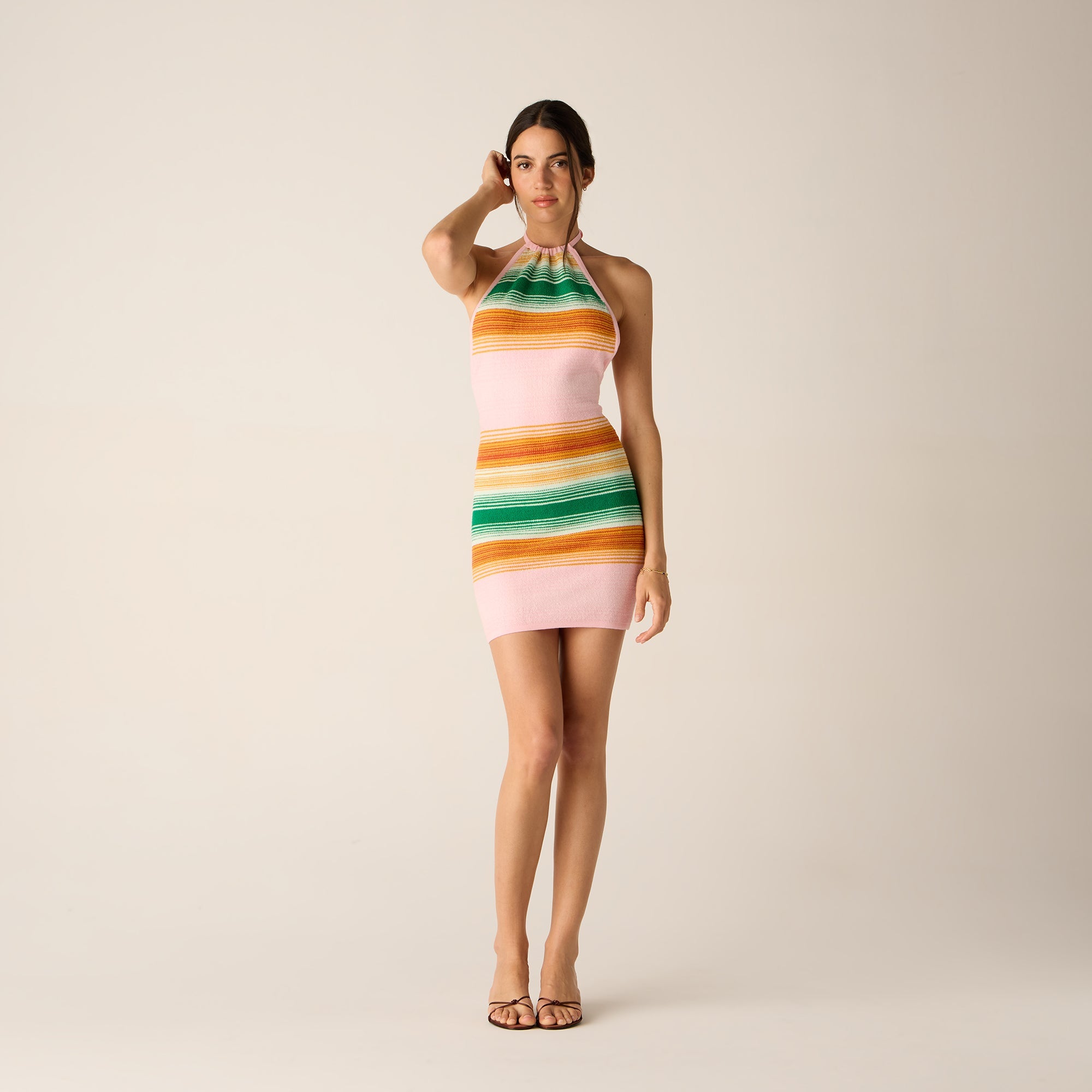 Kith Women Ami Halter Multi Sweater Dress - Midsummer | Kith Midsummer