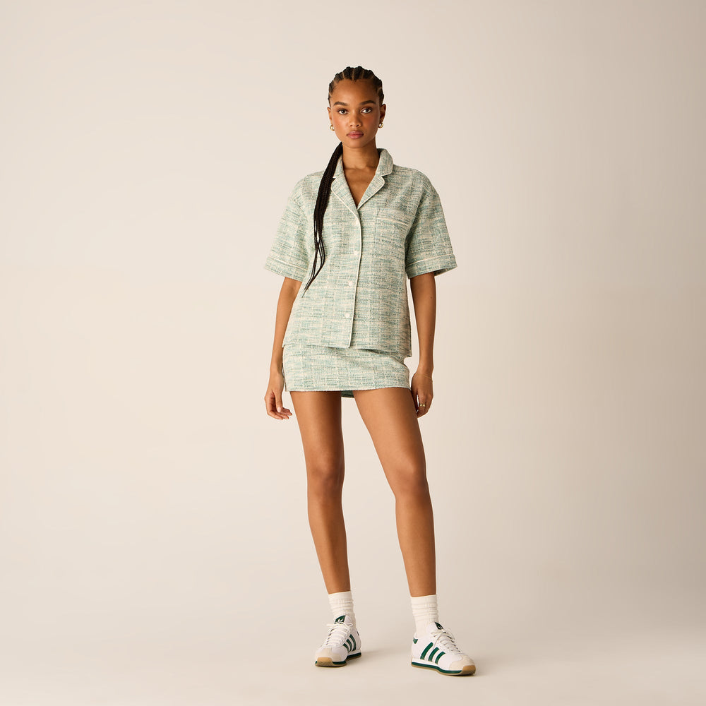 Kith Women Tweed Camp Shirt - Mykonos | Kith Mykonos