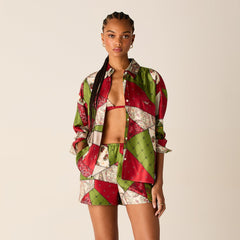 Kith Women Siena Patchwork Print Shirt - Kyoho | Kith Kyoho
