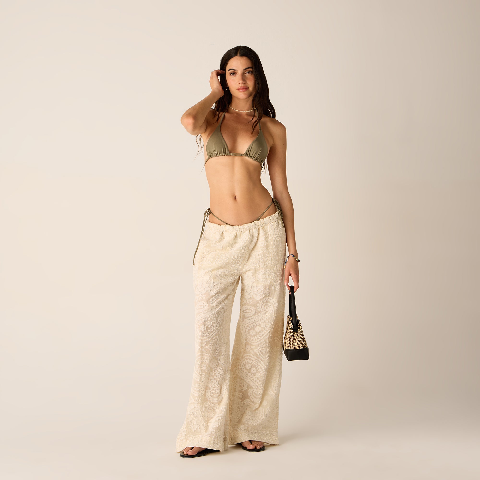 Kith Women Ida Paisley Gauze Pant - Waffle | Kith Waffle