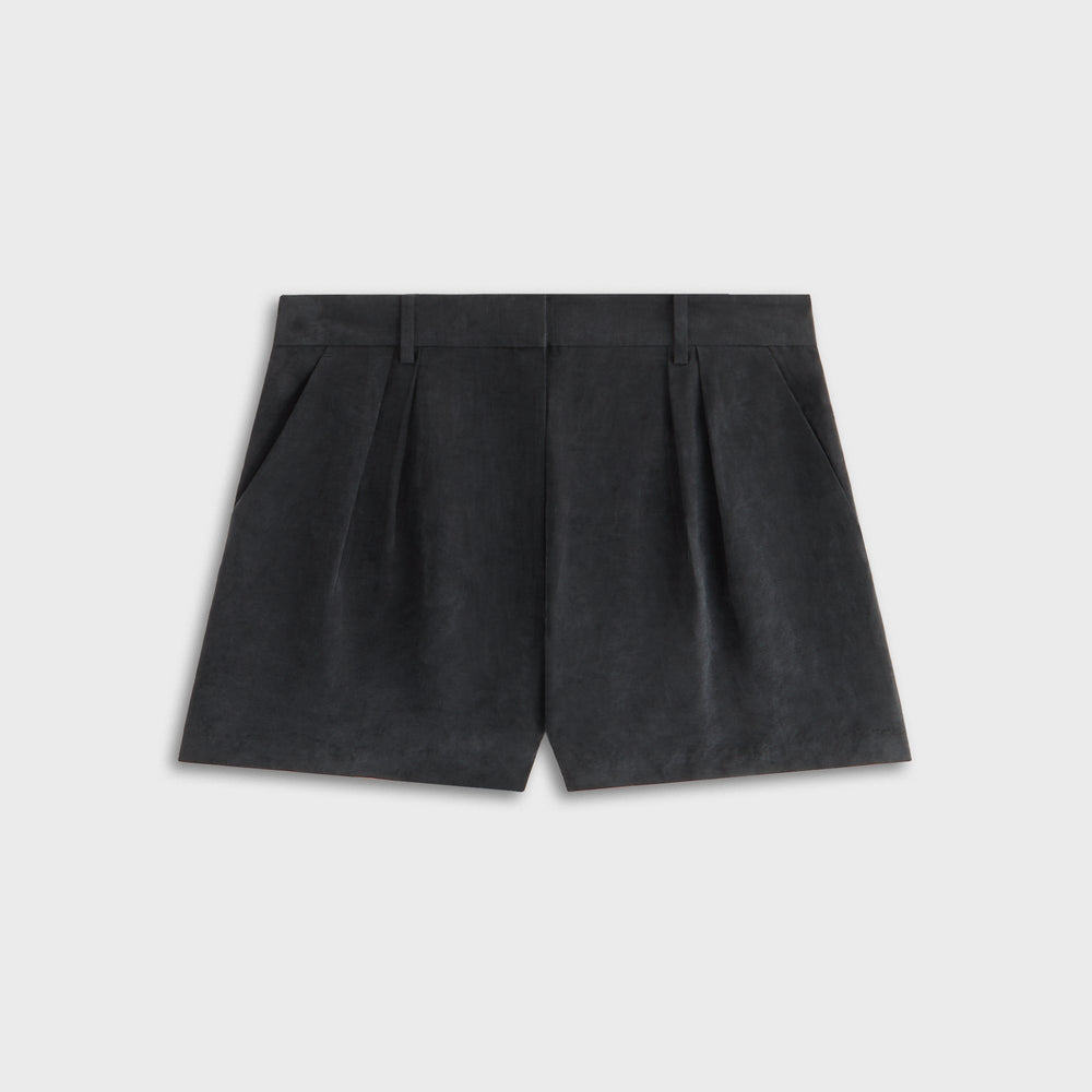 Kith Women Astrid Pleated Trouser Short - Black | Kith Black
