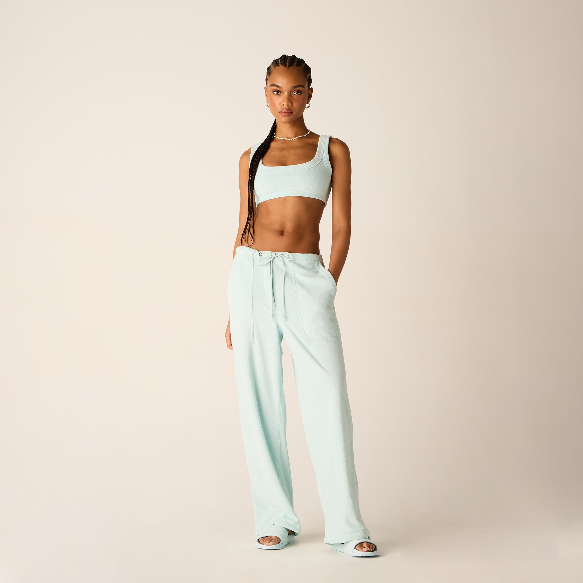 Kith Women Elle II U-Neck Towel Terry Bra - Helium | Kith Helium