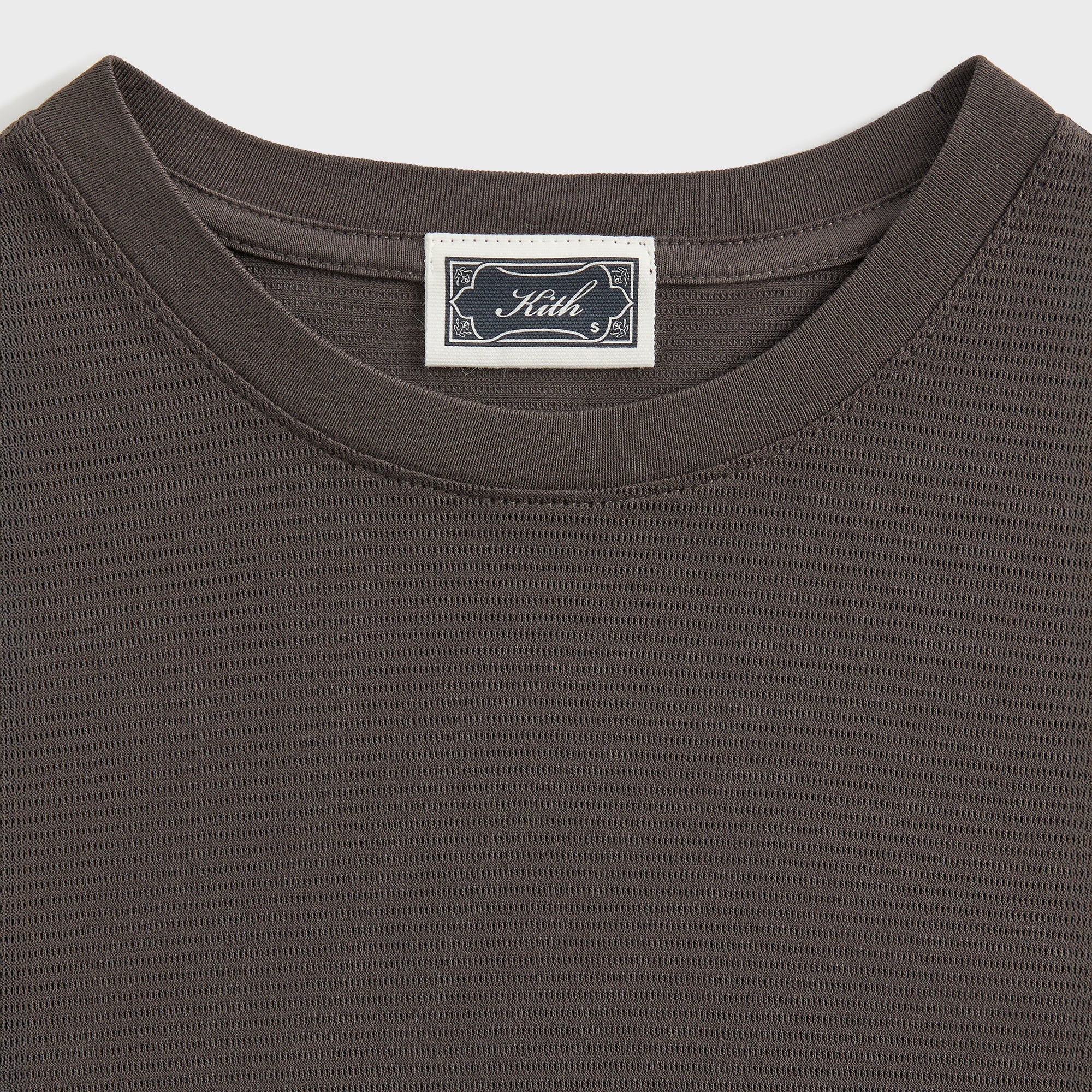 Kith Pointelle Mesh Short Sleeve Heathrow Tee - Cacao | Kith Cacao