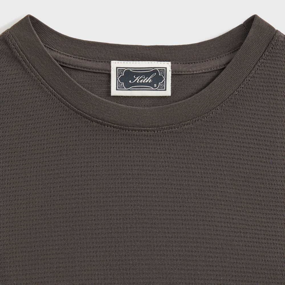 Kith Pointelle Mesh Short Sleeve Heathrow Tee - Cacao | Kith Cacao