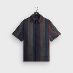 Kith Seersucker Boxy Collared Overshirt - Nocturnal | Kith Nocturnal
