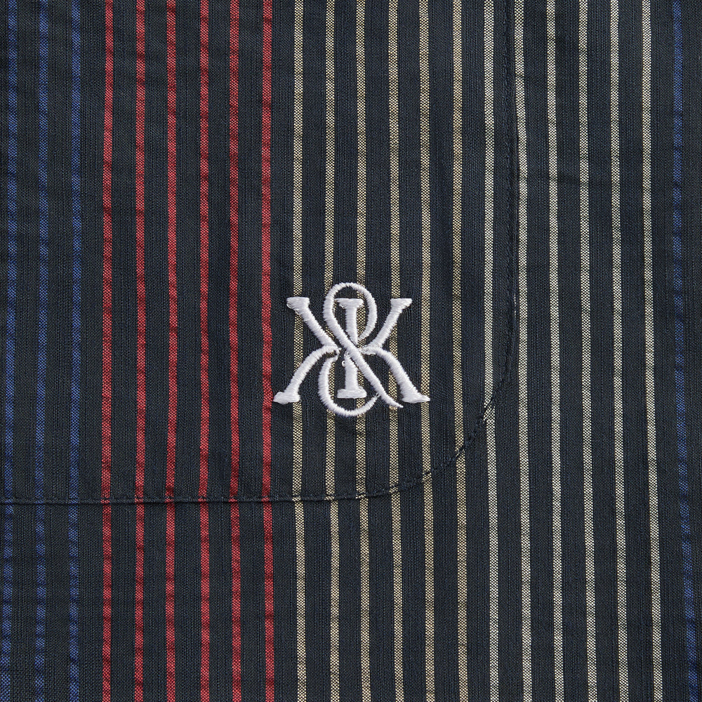 Kith Seersucker Boxy Collared Overshirt - Nocturnal | Kith Nocturnal
