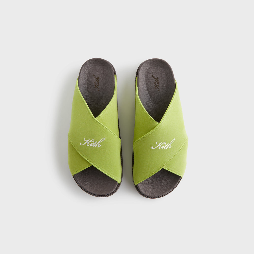 Kith Women Criss Cross Slides - Pistachio | Kith Pistachio
