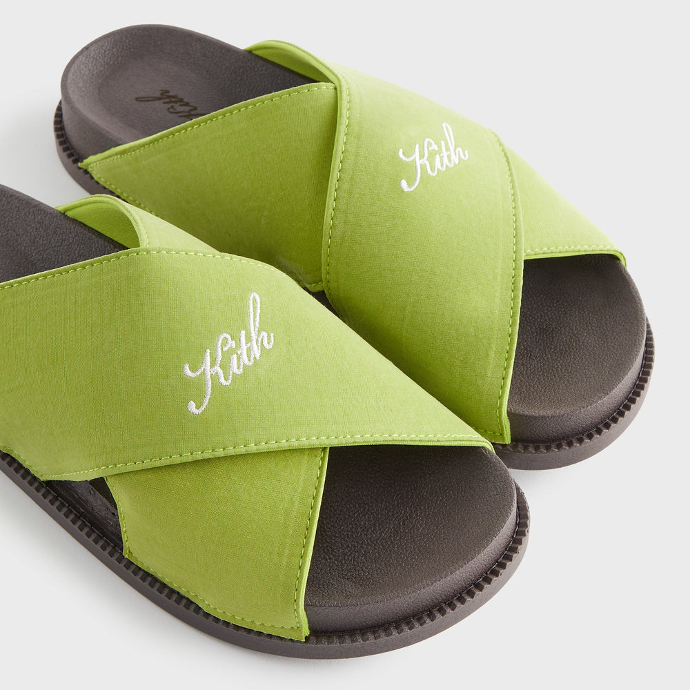 Kith Women Criss Cross Slides - Pistachio | Kith Pistachio