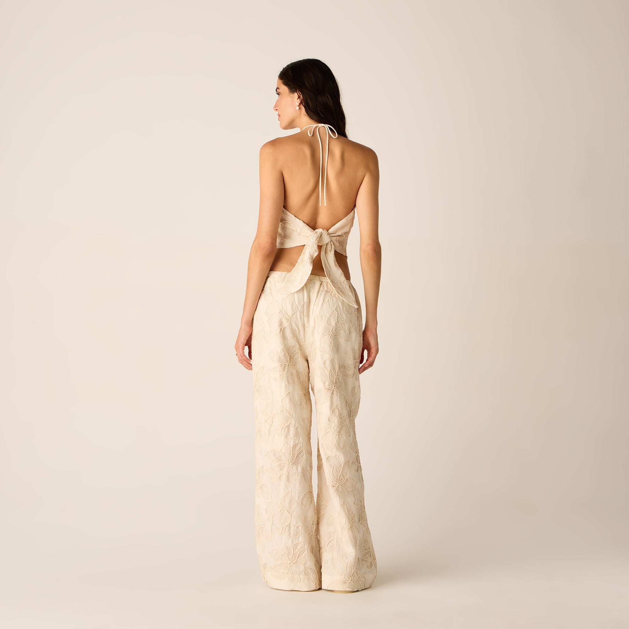 Kith Women Ida II Floral Embroidered Pant - Sandrift | Kith Sandrift
