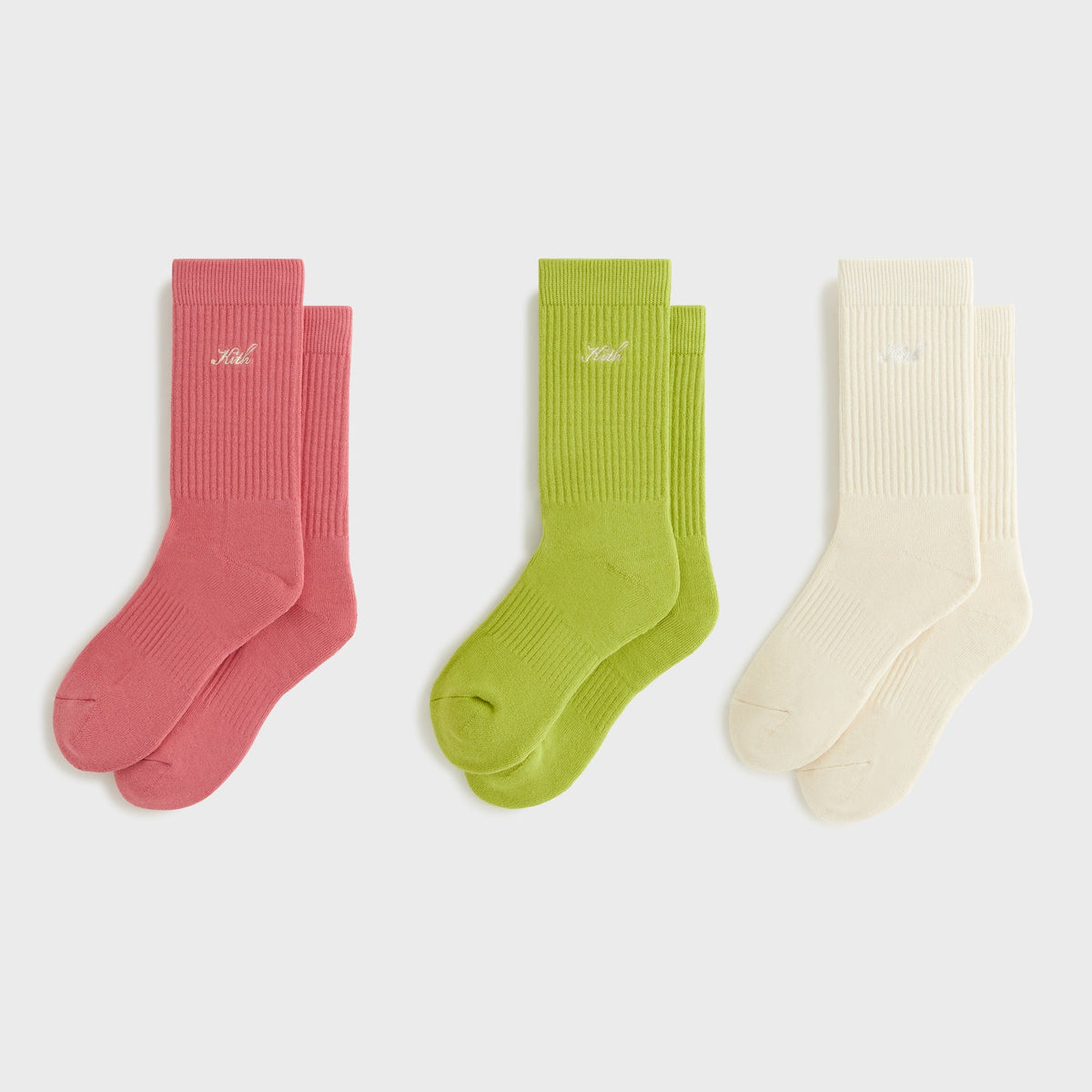Kith Women Script Classic Crew Sock 3-Pack - Multi | Kith Multi