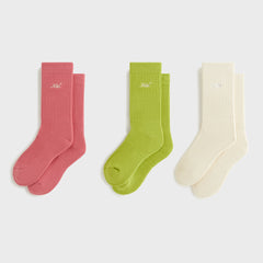 Kith Women Script Classic Crew Sock 3-Pack - Multi | Kith Multi