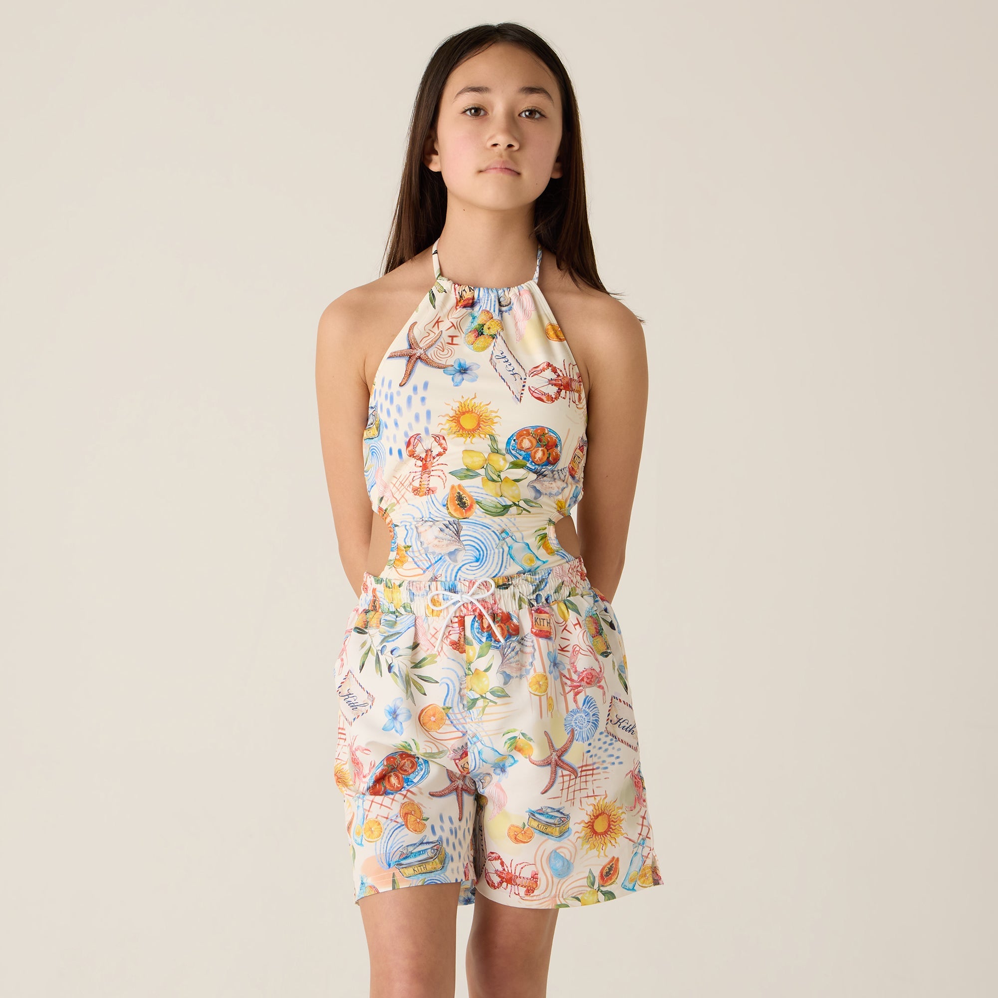 Kith Kids Summer Picnic Maya One-Piece Swim Suit - Sandrift | Kith Sandrift