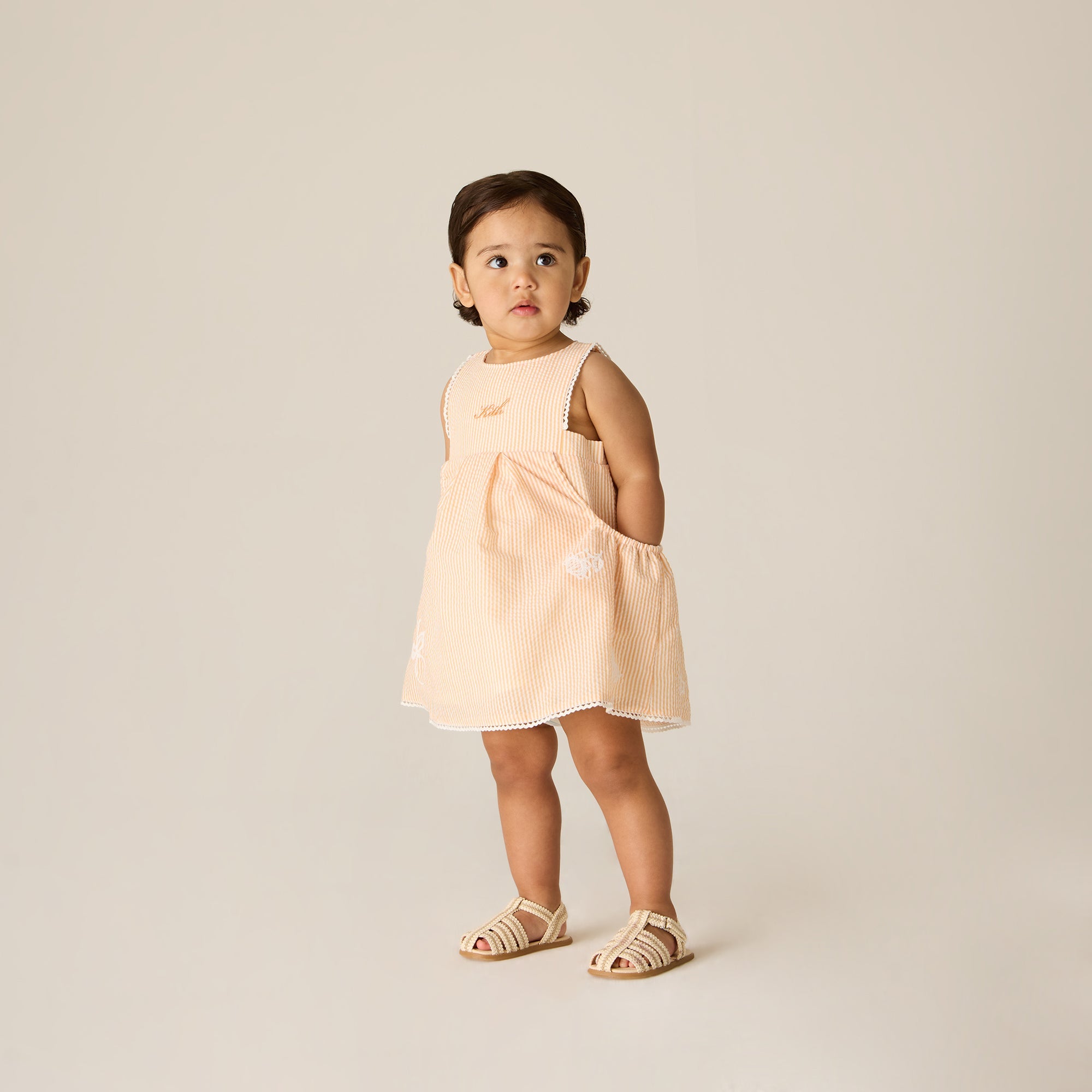 Kith Baby Seersucker Ainsley Dress - Calcite | Kith Calcite