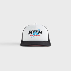 Kith Kids New York to the World Unisphere Trucker Hat - Black | Kith Black
