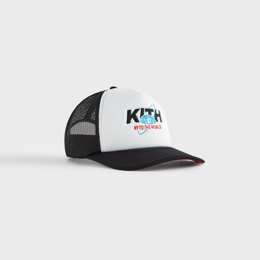 Kith Kids New York to the World Unisphere Trucker Hat - Black | Kith Black