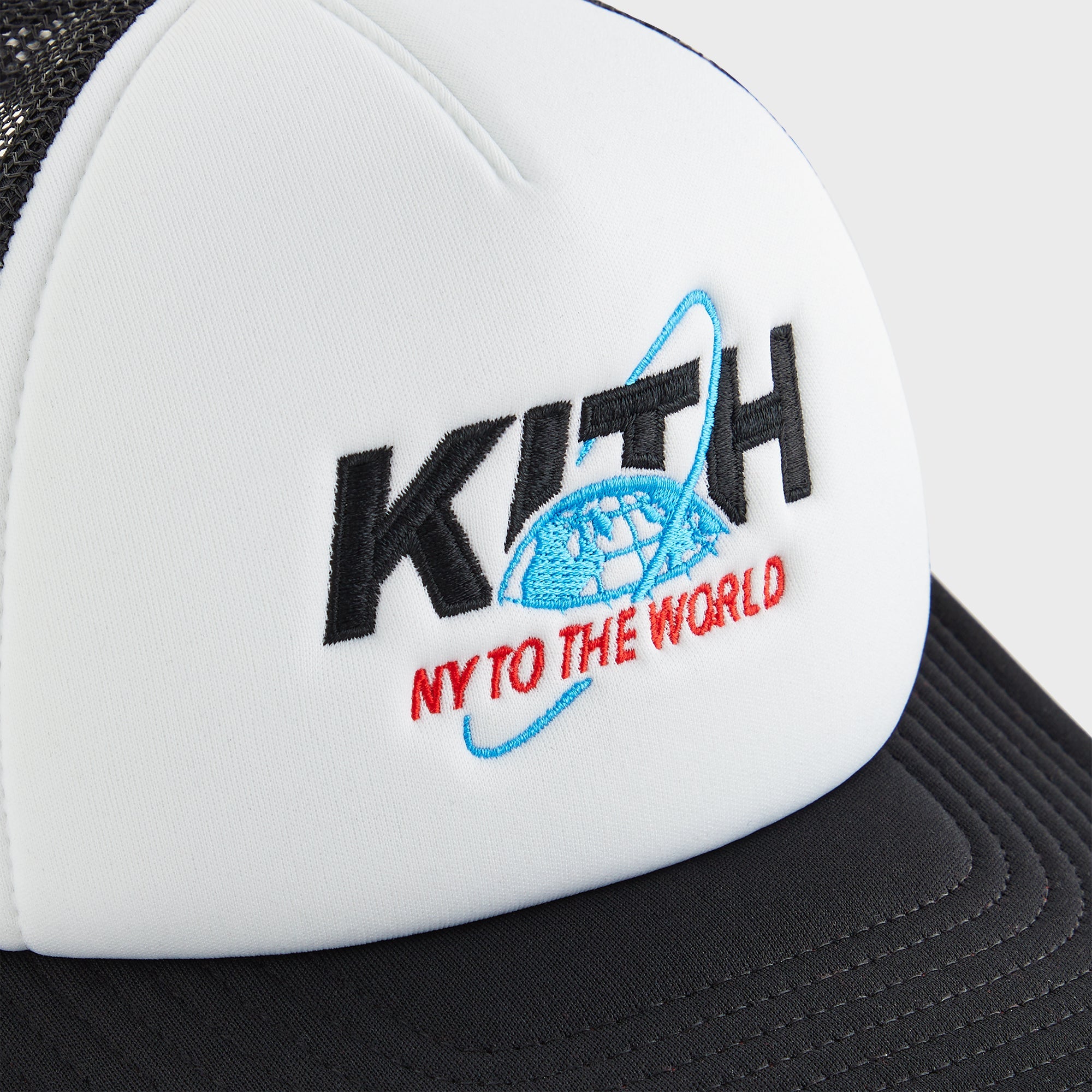 Kith Kids New York to the World Unisphere Trucker Hat - Black | Kith Black