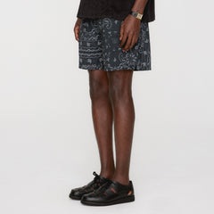 Kith Panelled Bandana Ashton Swim Short - Black | Kith Black