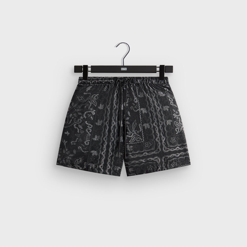 Kith Panelled Bandana Ashton Swim Short - Black | Kith Black