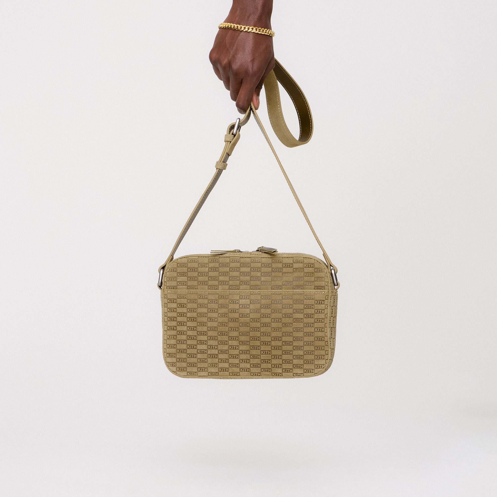 Kith Monogram Suede Camera Crossbody - Grit | Kith Grit