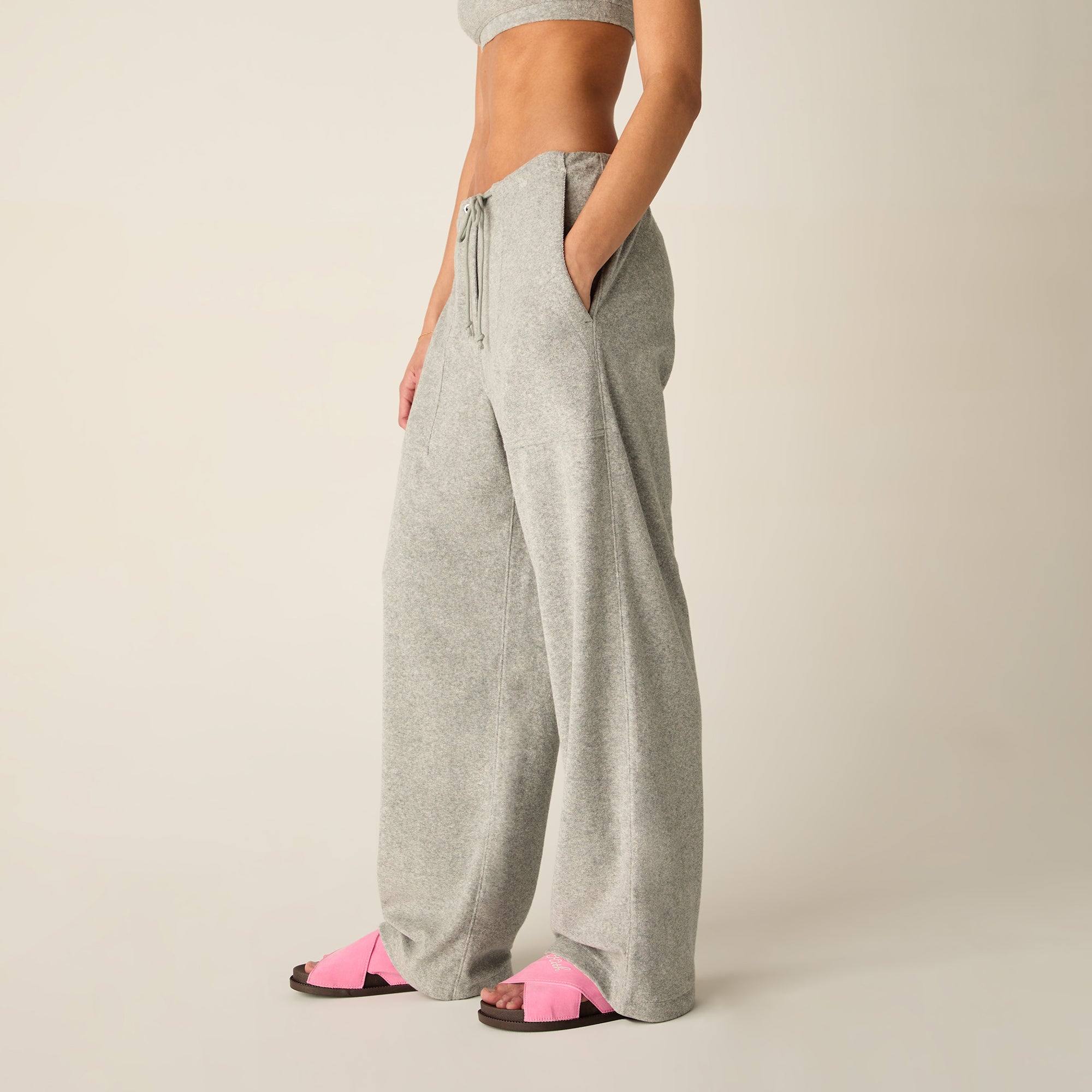 Kith Women Doyers III Towel Terry Pant - Medium Heather Grey | Kith Medium Heather Grey