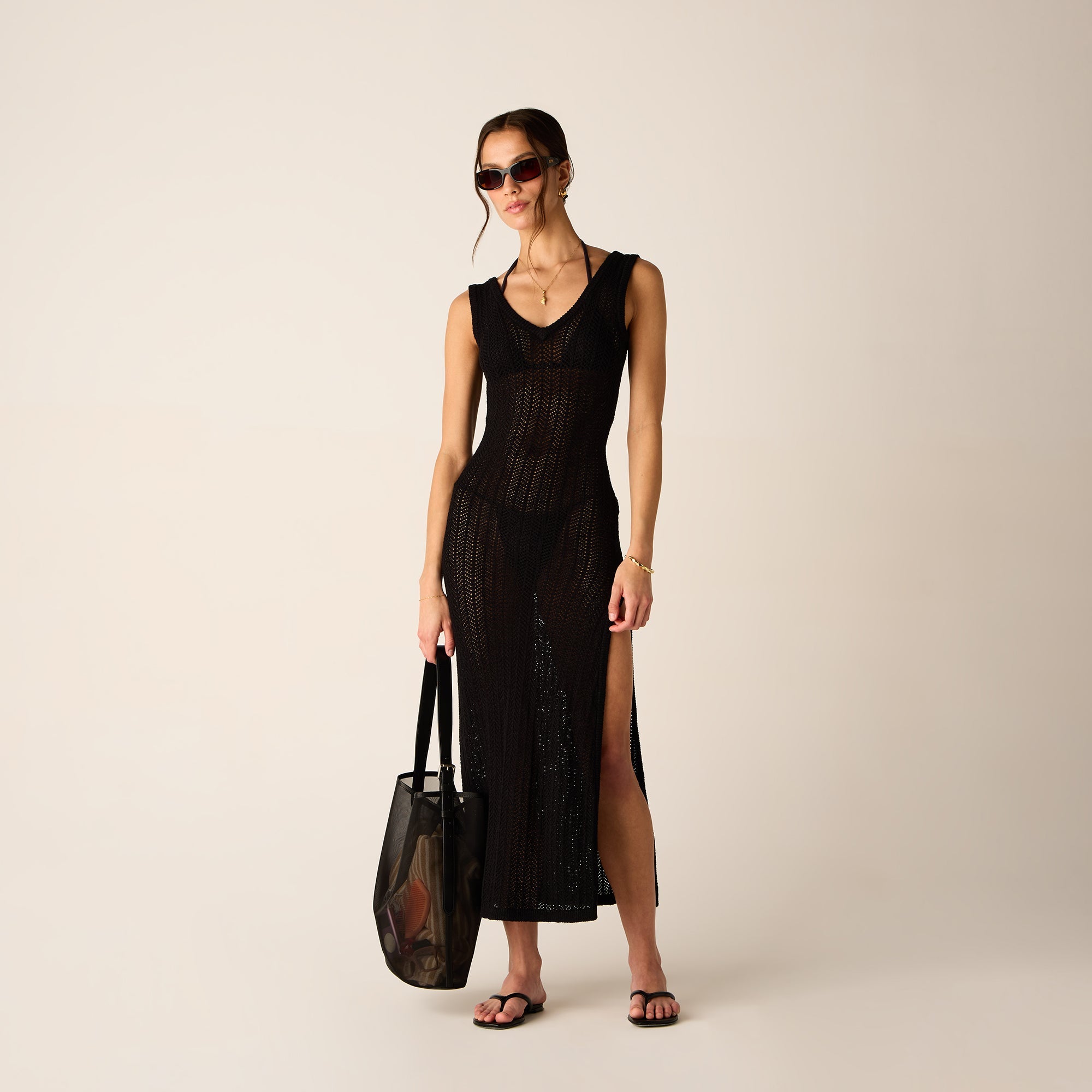 Kith Women Monroe Deep V-Neck Dress - Black | Kith Black