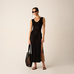 Kith Women Monroe Deep V-Neck Dress - Black | Kith Black