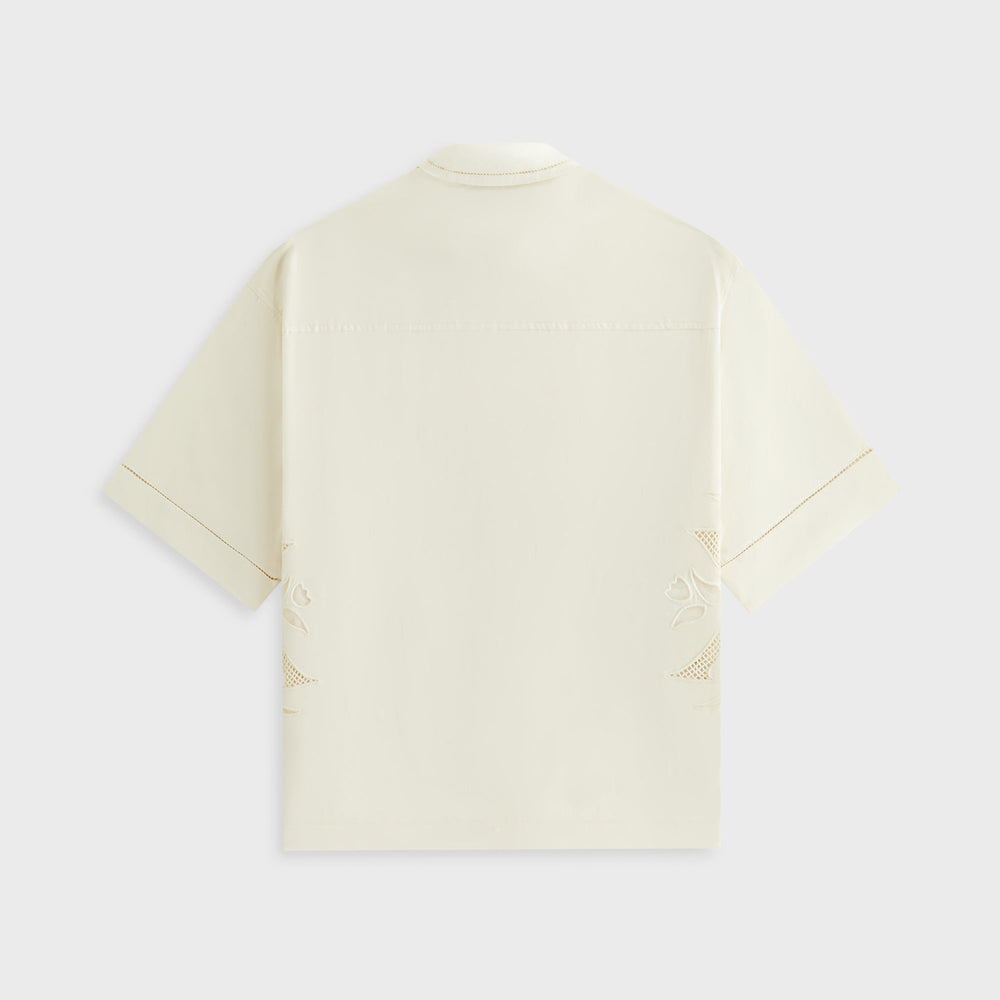 Kith Women Mari Broderie Crest Shirt - Waffle | Kith Waffle