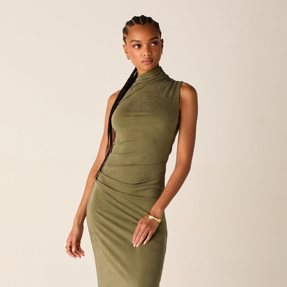 Kith Women Delphi Draped Sueded Gown - Canopy | Kith Canopy