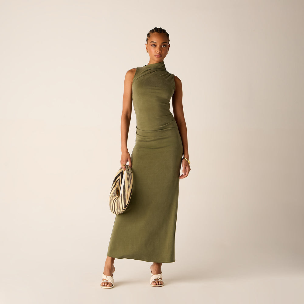Kith Women Delphi Draped Sueded Gown - Canopy | Kith Canopy