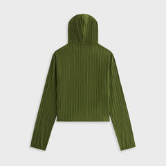 Kith Women Umi Plisse Drawstring Hoodie - Kelp | Kith Kelp