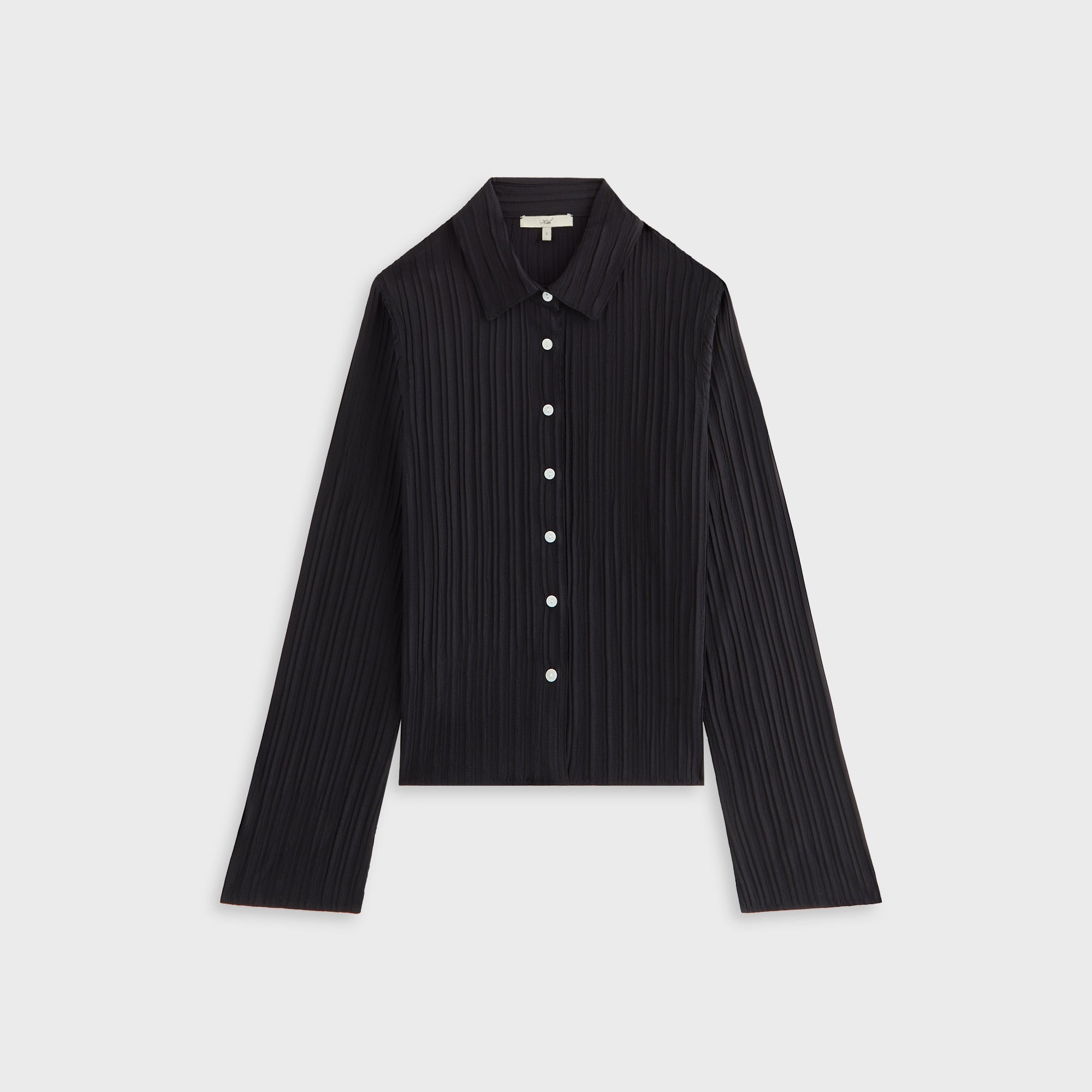 Kith Women Elvira Plisse Button Down Shirt - Ink | Kith Ink
