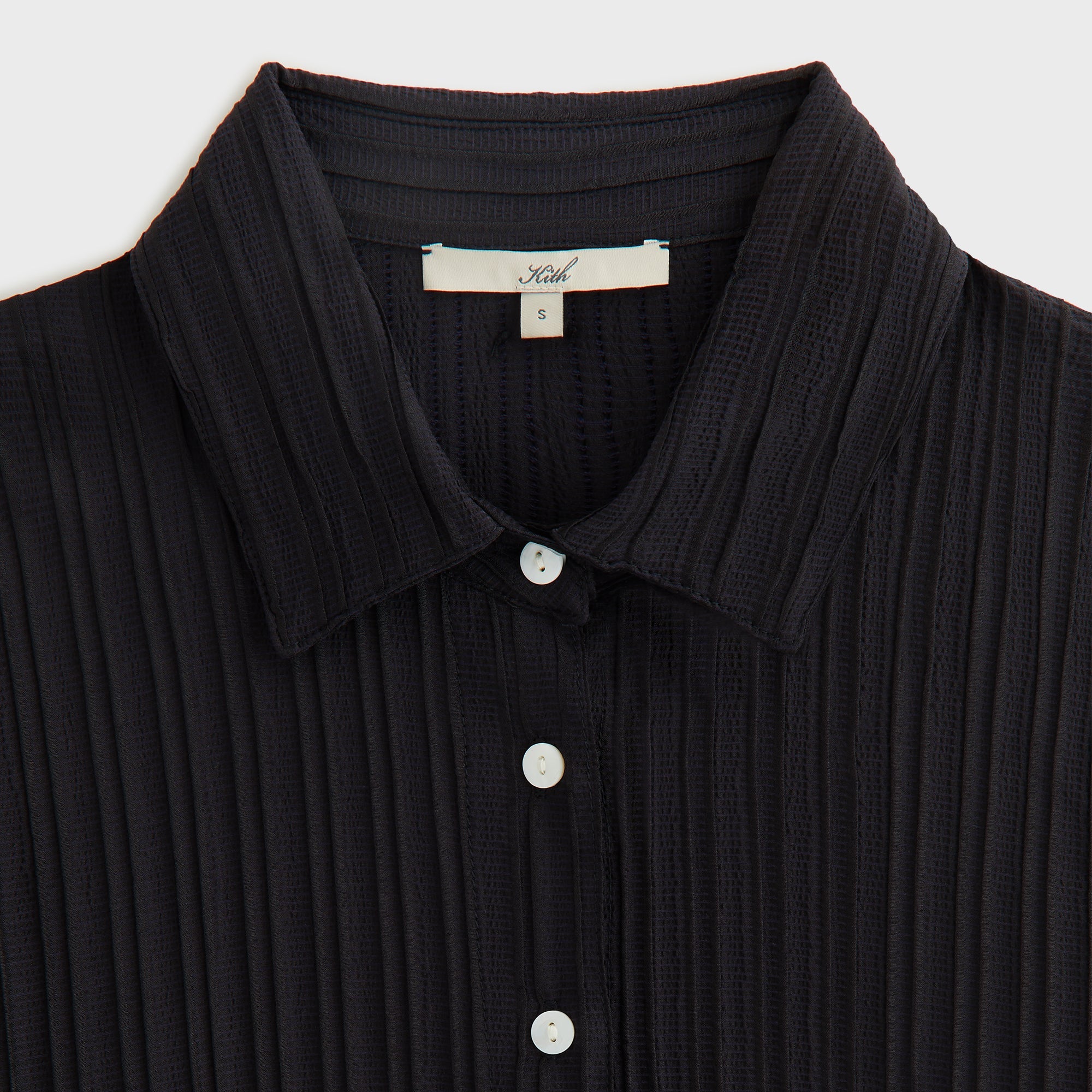 Kith Women Elvira Plisse Button Down Shirt - Ink | Kith Ink