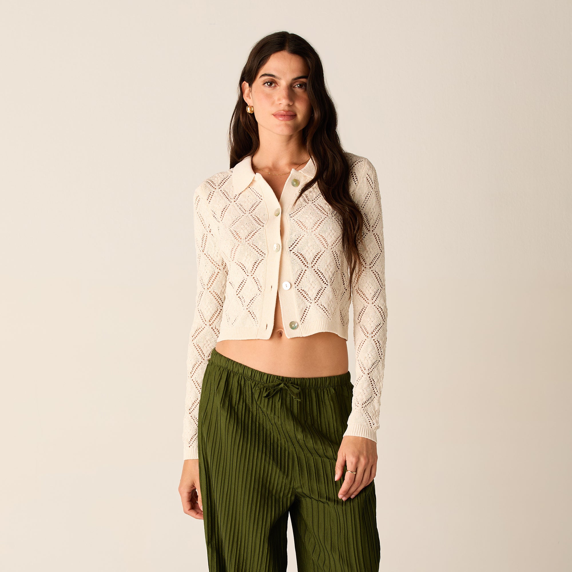 Kith Women Tori Crochet Knit Top - Silk | Kith Silk