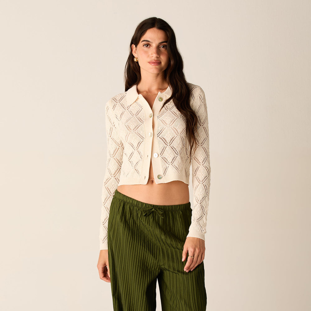 Kith Women Tori Crochet Knit Top - Silk | Kith Silk