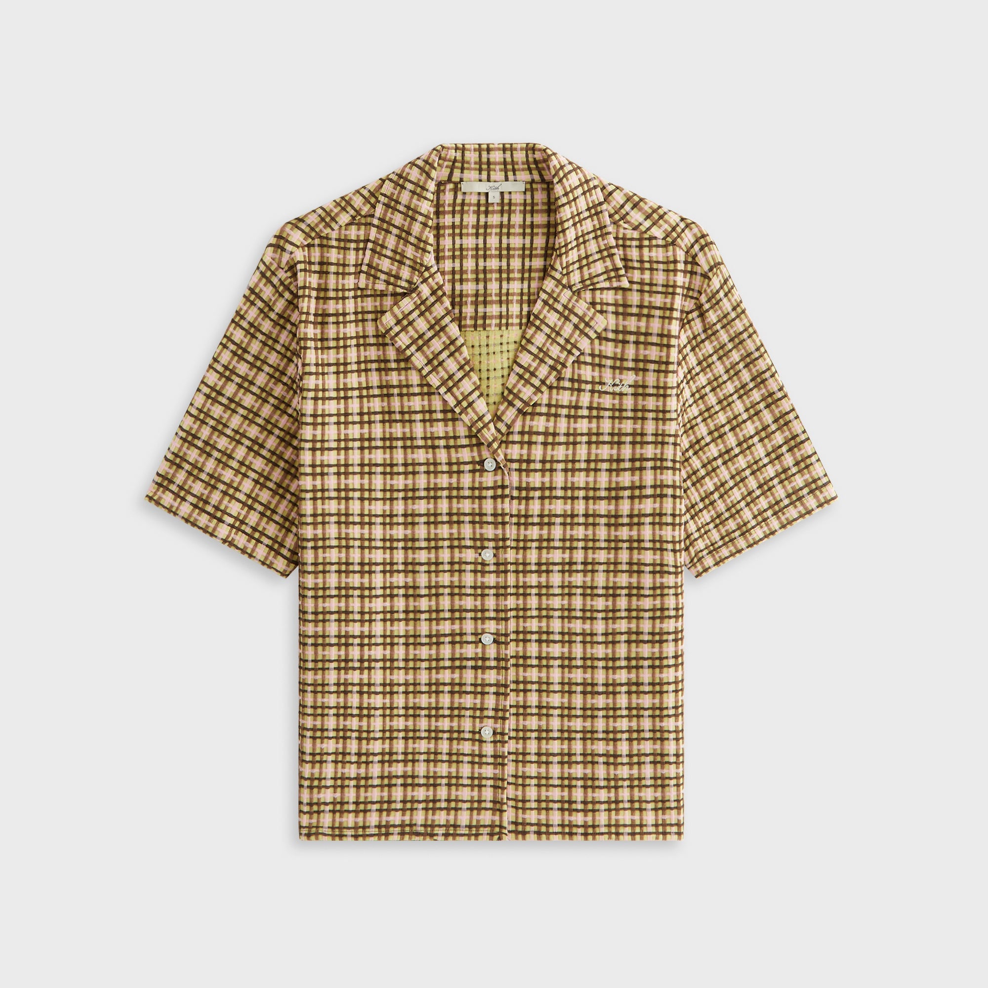 Kith Women Elena II Bubble Check Shirt - Protea | Kith Protea