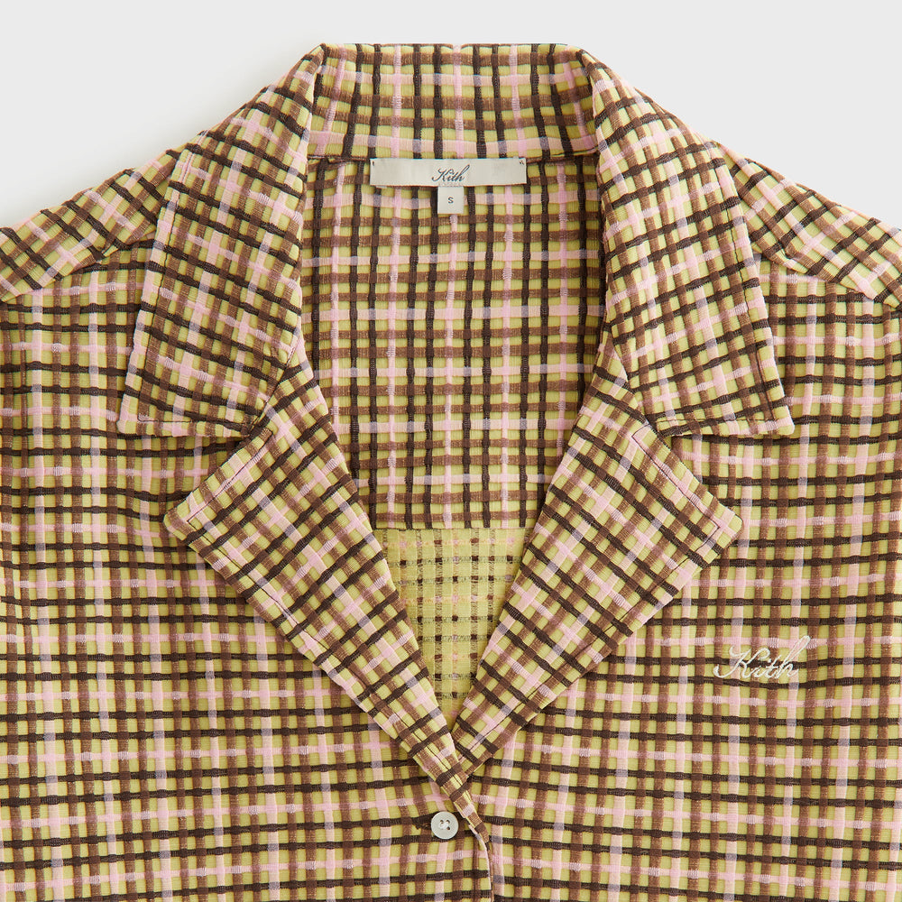 Kith Women Elena II Bubble Check Shirt - Protea | Kith Protea