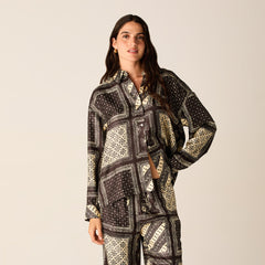 Kith Women Siena Batik Block Print Shirt - Incognito | Kith Incognito