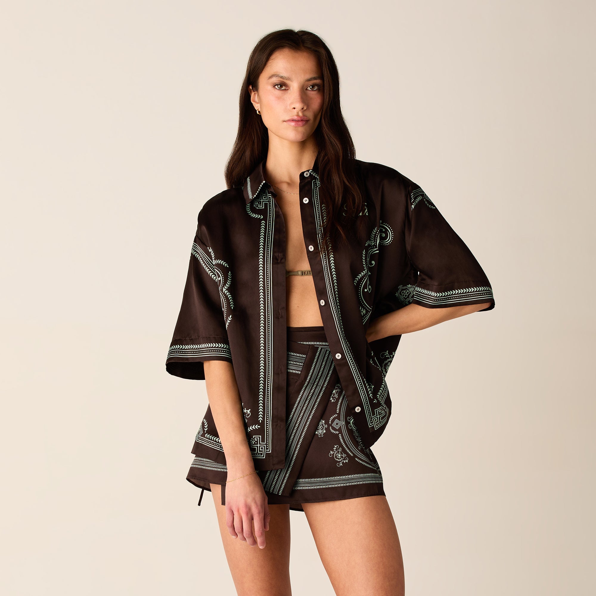 Kith Women Mari Medallion Shirt - Incognito | Kith Incognito