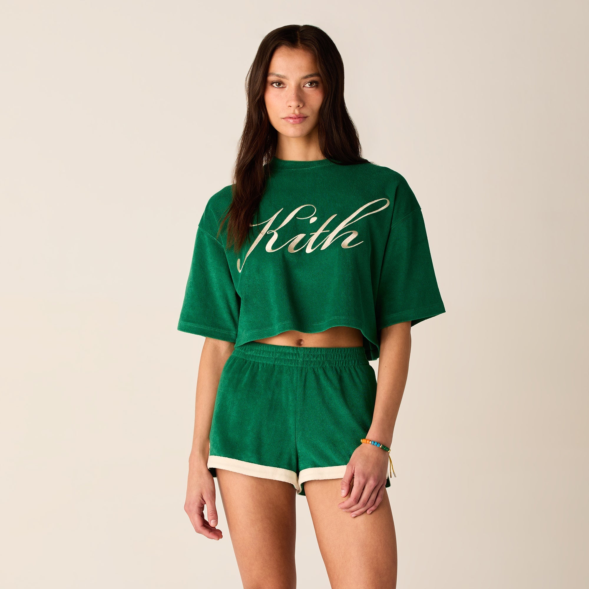 Kith Women Min Towel Terry Cropped Tee - Newt | Kith Newt