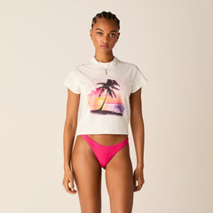Kith Women Sunset Palm Mulberry Vintage Tee - White | Kith White