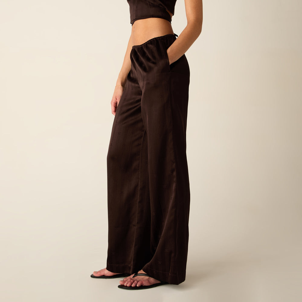 Kith Women Michi Crest Satin Pant - Incognito | Kith Incognito