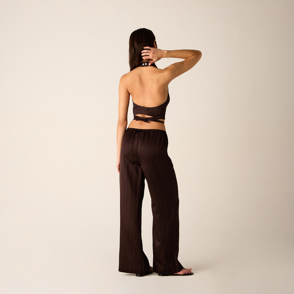 Kith Women Michi Crest Satin Pant - Incognito | Kith Incognito