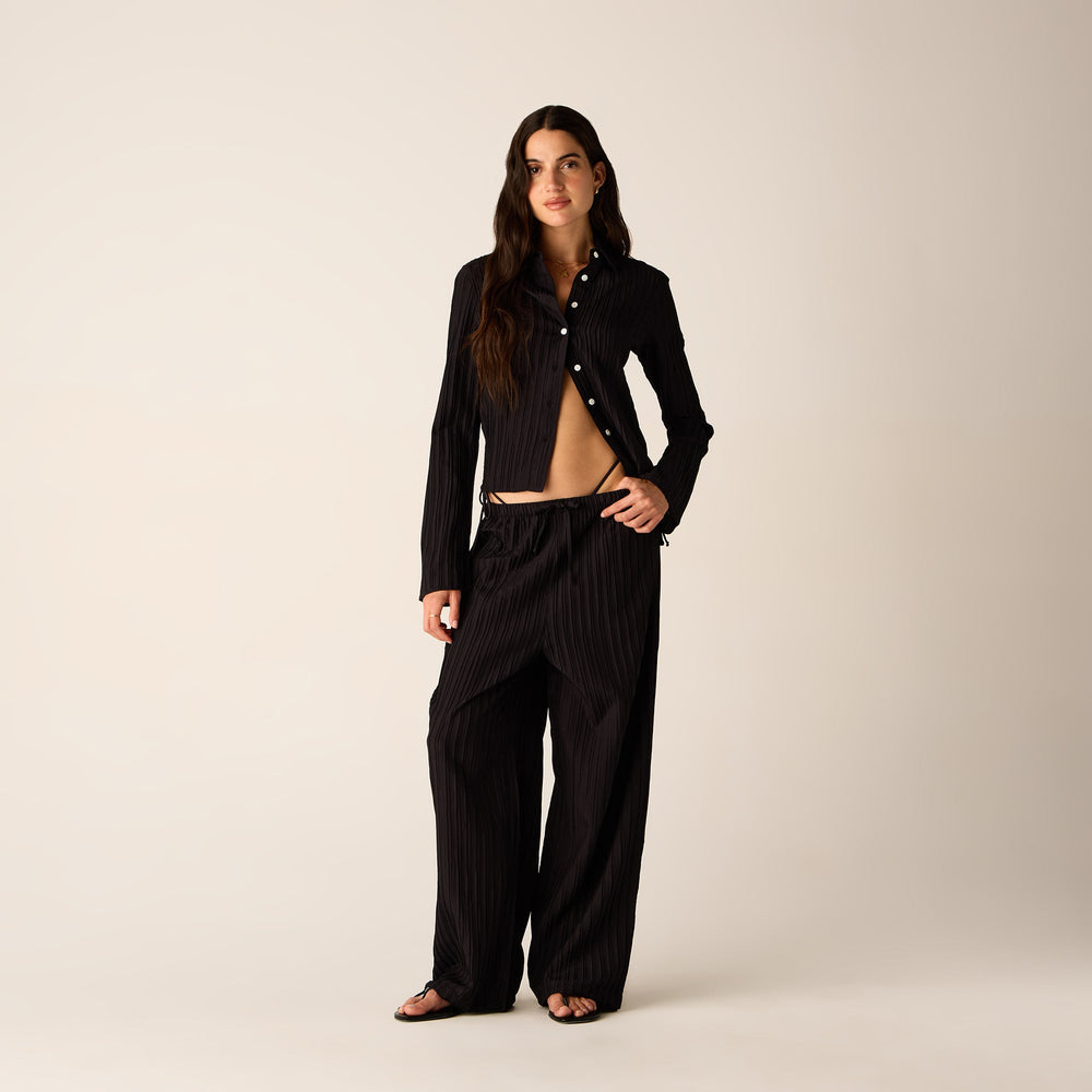 Kith Women Kavi II Plisse Drawstring Pant - Ink | Kith Ink